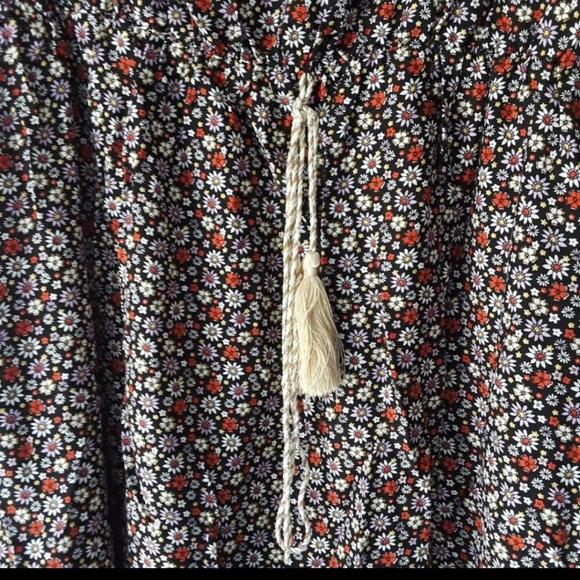 Boho Floral All Over Print Tie Waist Dress Size 2X - Picture 7 of 13